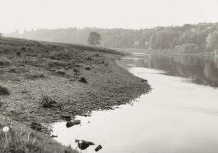 Dresden. Blick vom Blasewitzer Ufer über die Elbe flußabwärts gegen Loschwitz