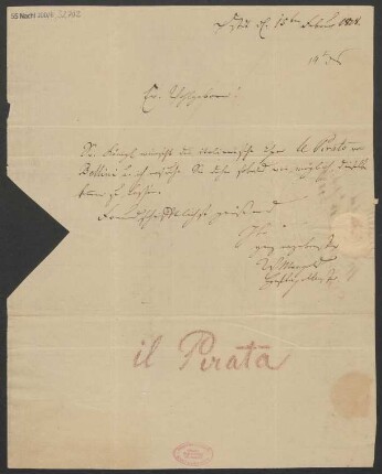 Brief an B. Schott's Söhne : 15.02.1828