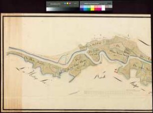 Plan Nr. I - Brouillonkarte von den bei Hennigsdorf an der Havel gelegenen Spandauer Laß- Zinswiesen (Spandower Lass Zins, 3 Teile)