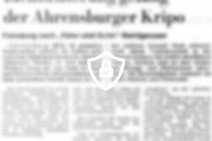 Identifizierung gelang der Ahrensburger Kripo