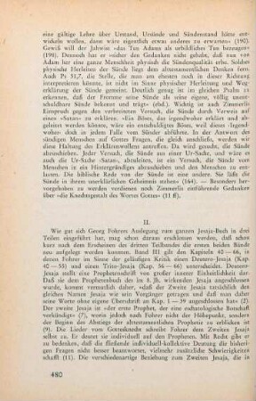 480-481 [Rezension] Fohrer, Georg, Das Buch Jesaja; 2. Aufl.