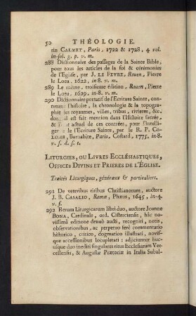 50-75, Liturgies, ou Livres Ecclésiastiques, Offices Divins et Prieres de l'Église - Conciles
