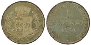 1 Sechsling, Schleswig-Holstein, Provisorische Regierung:Kgl. Linie, Frederik VII. (1848-1863)