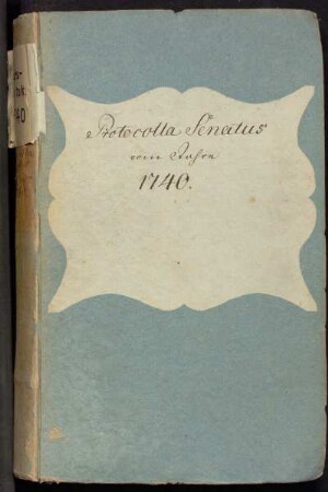 Ratsprotokolle 1740