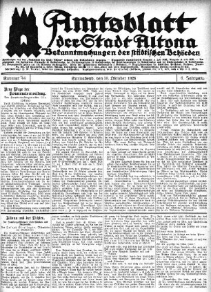Nummer 44 : Sonnabend, den 30. Oktober 1926