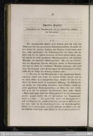 Zweites Kapitel. Entwickelung der Grundformeln und der verschiedenen Systeme der Axonometrie