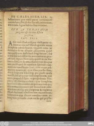 Cur A Seraphim purgatus esse dicatur Esaias propheta. Cap. XIII.