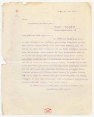 Brief an Ignaz Waghalter : 28.05.1921