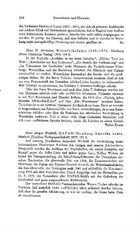 Witthöft, Hans Jürgen :: HAPAG/Hamburg- Amerika Linie : Herford, Koehler, 1973