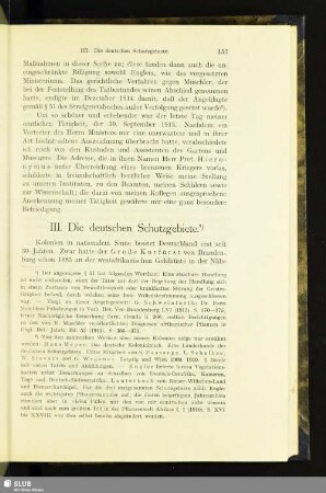 III. Die deutschen Schutzgebiete