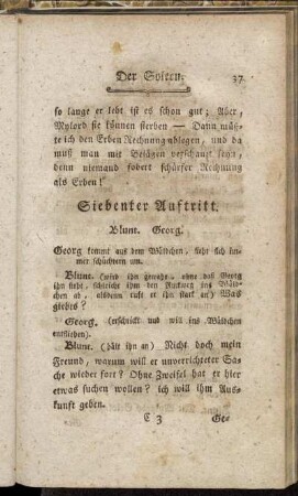 Siebenter Auftritt. Blunt. Georg.