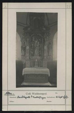 Altar Standort: Trochtelfingen (Haidkapelle)