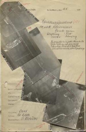 Reihenbild (mit Einzeichnungen): Straße nördlich Freimann