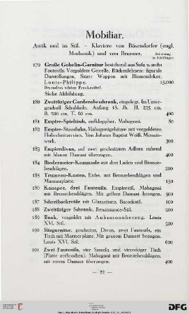 Mobiliar (Nr. 179-198)