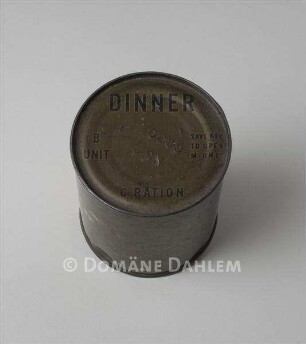 Blechdose mit Inhalt "C-Ration", US-Army