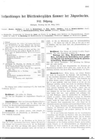 162. Sitzung, Stuttgart, 24.3.1903