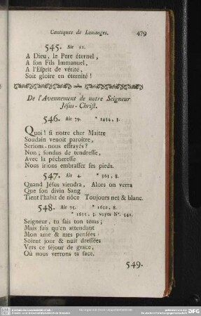 De l´Avennement de notre Seigneur Jésus-Christ