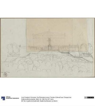 Die Residenz eines Fürsten. Entwurf zum Tempel der National-Monumente