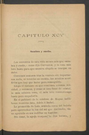 Capítulo XCV - Sombra y sueño.
