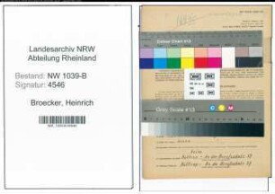 Entnazifizierung Heinrich Broecker , geb. 06.09.1892 (Lehrer)