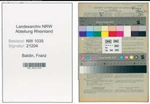 Entnazifizierung Franz Baldin , geb. 26.10.1907 (Buchhalter)