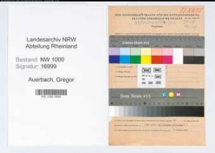 Entnazifizierung Gregor Auerbach, geb. 01.04.1909 (Galvanotechn.)