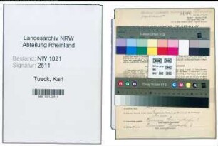 Entnazifizierung Karl Tueck , geb. 28.09.1896 (Geschaeftsfuehrer)
