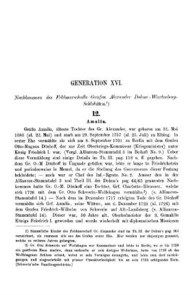 Generation XVI. Nachkommen des Felmarschalls Grafen Alexander Dohna-Wartenberg-Schlobitten