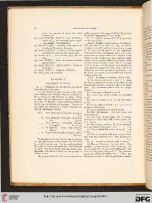 Chapter X: Dexriptions of plates, indexed