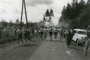 Olympiafackel-Staffellauf an der deutsch-tschechischen Grenze