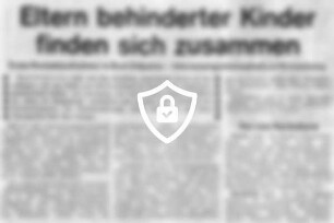 Eltern behinderter Kinder finden sich zusammen