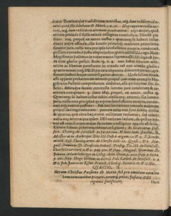 Quaestio II. Utrum Christus Passione & Morte sua pro omnium omnino hominum omnibus peccatis ...