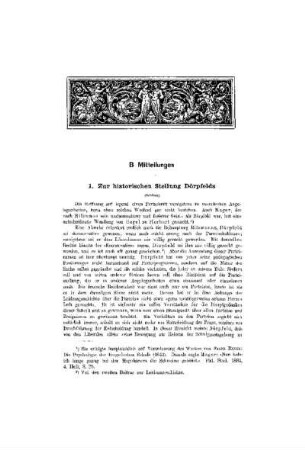 Zur historischen Stellung Dörpfelds : (Schluss)