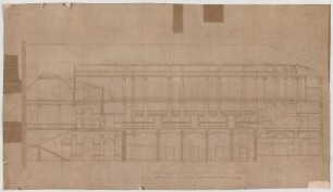 Thiersch, Friedrich von; Frankfurt / Main (Hessen); Festhalle - Längsschnitt