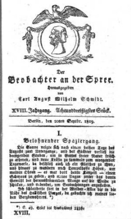 38. Stueck, 20. September 1819