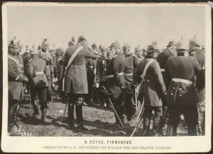 Großherzog Friedrich I. inmitten Uniformierter.