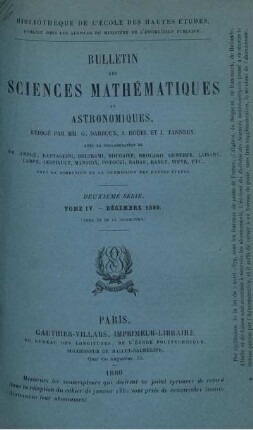 Tome IV. - Dècembre 1880.