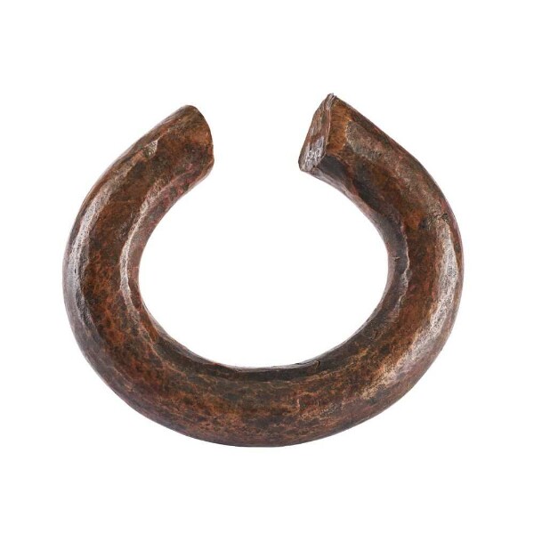 Copper bangle worn on the leg