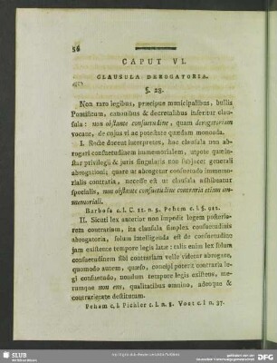 Caput VI. Clausula Derogatoria