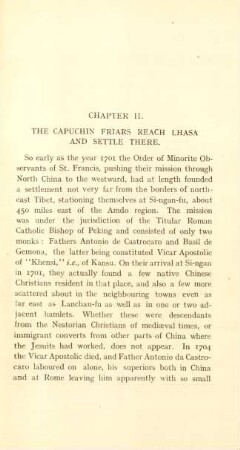 Chapter II. The Capuchin friars reach Lhasa and settle there