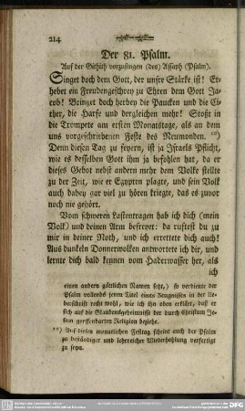 Der 81. Psalm. Auf der Githith vorzusingen (des) Assaph (Psalm)