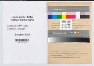 Entnazifizierung Karl Stoeber, geb. 14.10.1907 (Kaufmann)