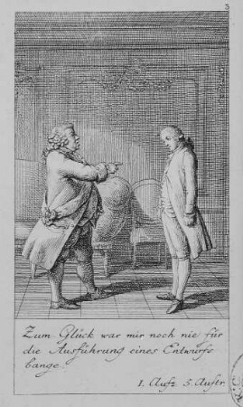 Illustration zu Schillers "Kabale und Liebe", Blatt 3 (1. Akt, 5. Szene)