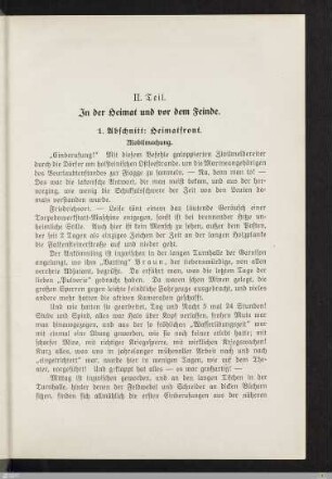 1. Abschnitt - Heimatfront
