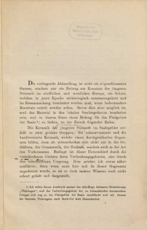 Die Gefäßformen und Ornamente der neolithischen schnurverzierten Keramik im Flussgebiete der Saale