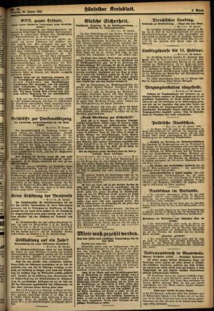 Zweite Ausgabe vom Dienstag, den 26. Januar 1932.