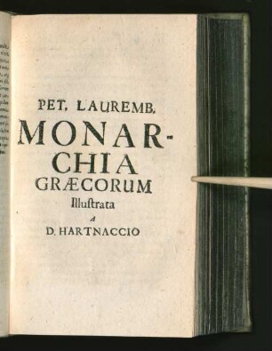 Pet. Lauremb. Monarchia Graecorum