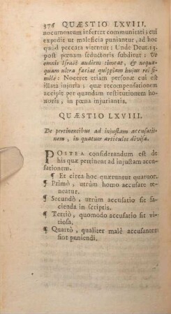 Quaestio LXVIII. De pertinentibus ad injustam accusationem, in quatuor articulos divisa.