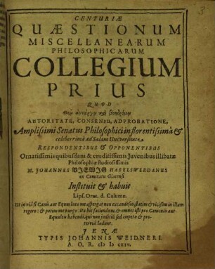Scemmatvm Philosophicorum Miscellaneorum Diascepsis ...