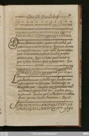 Lateinische Grundschrift.